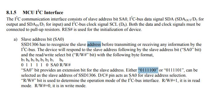 Simple controller for a 128x32 OLED display from scratch - software I2C with SSD1306