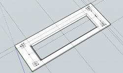 Display frame design created in SketchUp.