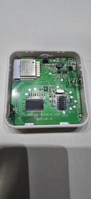 PCB with Wi-Fi module labeled “TH08-BU-BL55072A_V3.8” inside a plastic enclosure