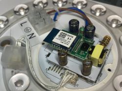 Interior of Woox ceiling lamp with WiFi module.