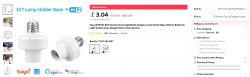 E27 Lamp Holder Base with WiFi E27 lamp holder base with WiFi and voice control.