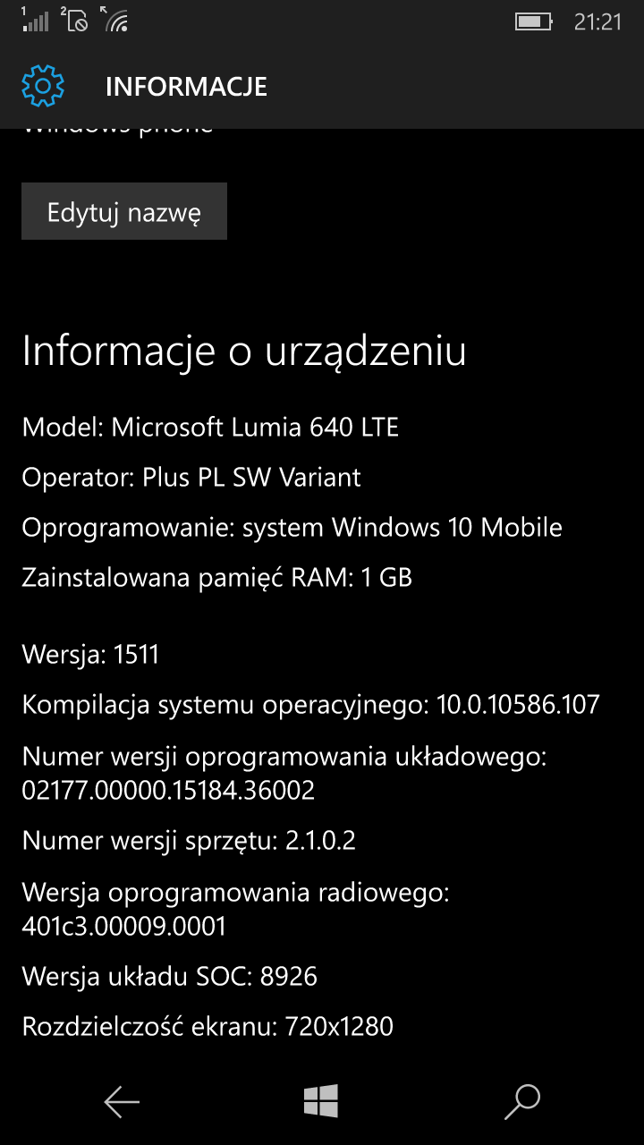 [Rozwiązano] Microsoft Lumia 640LTE RM1072 - Błędne przepisanie na ...