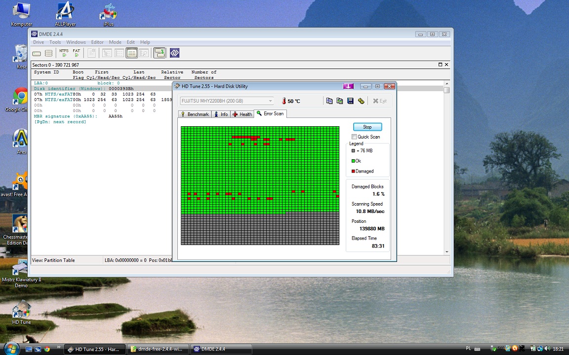 Dysk 200GB da rady naprawic? Raw read error rate FAILED