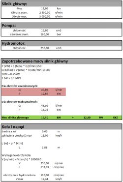 Dobór hydrauliki siłowej - urządzenie wielofunkcyjne. Dobór hydrauliki siłowej - urządzenie wielofunkcyjne.