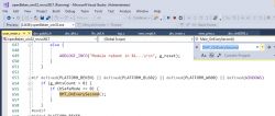 Screenshot of Visual Studio editor with the user_main.c file open.