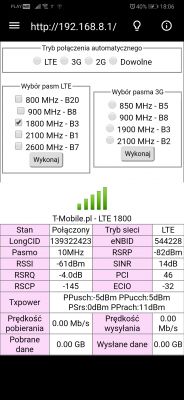 Huawei B535 - Antenna selection