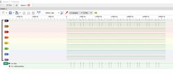PulseView Interface with I2C Analysis PulseView interface with I2C signal analysis.