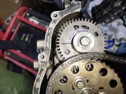 Układ kół zębatych w mechanizmie.