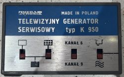Panel przedni Telewizyjnego Generatora Serwisowego MERATRONIK typ K 950