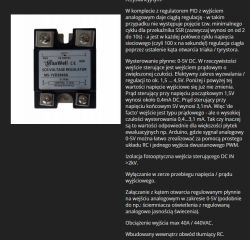 SSR MS-1VD3840A 0-5V / AC 40A 440VAC nie otwiera się pełnie przy sterowaniu PWM