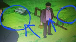 Zrzut ekranu z filmu anime z artefaktami.