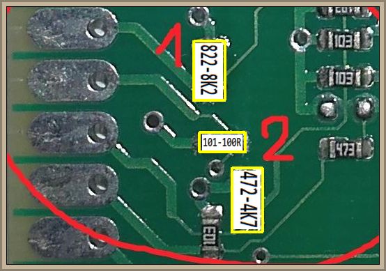 Bosch SMS50E82EU/32 - spalone elementy płytki sterującej.
