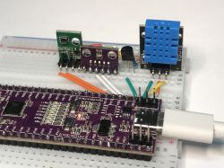 HLK-W801-KIT-V1.1 Board with Sensors HLK-W801-KIT-V1.1 development board with sensors connected on a breadboard.