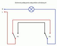 Jak podłączyć włącznik schodow - Proszę o porady wedlug schematu jak to połączyć
