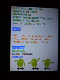 HTC Wildfire A3333 - s-off "waiting for fastboot"; root; soft
