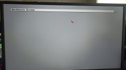 Workbench screen with a gray background and a mouse cursor.