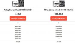 Porównanie płyt głównych ASRock B650M z cenami i specyfikacjami.
