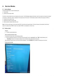 Instrukcja dotycząca trybów serwisowych dla telewizora PHILIPS.