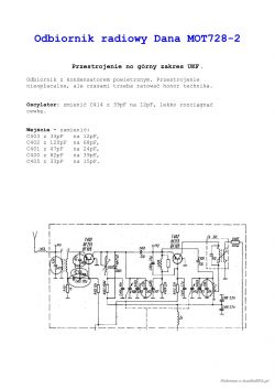 Radio Unitra Dana MOT- 728 - Jak przestroić radio Dana