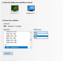 Problem ze zwiększeniem na monitorze hz. wyłącza się przy zmianie