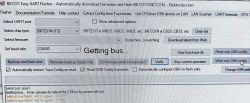 BK7231 Easy UART Flasher interface showing bus connection errors