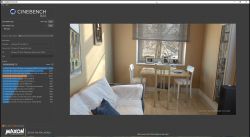 Zrzut ekranu z oprogramowania Cinebench R23 z wynikami testów dla procesora Intel Xeon E5-2673 v4.