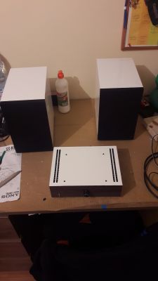Zestaw dwóch kolumn (kopia Sony SSH-1600) i wzmacniacza stereo na LM3886 Zestaw dwóch kolumn (kopia Sony SSH-1600) i wzmacniacza stereo na LM3886