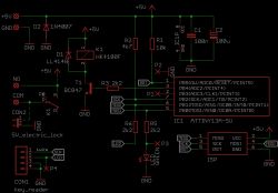 1WIRE Schloss Schaltplan Elektrisches Schloss 1WIRE Schaltplan mit ATTINY13 Mikrocontroller.