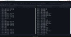 Screenshot of UART Live Viewer software showing RX and TX data in HEX format.