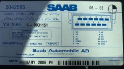 DENSO - SAAB 95 - wejście AUX/LINE w radiu samochodowym