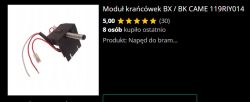 Moduł krańcówek BX/BK CAME z czarną obudową i przewodami