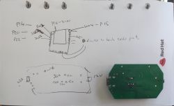 LED Light Controller Pin Diagram and Board Pin diagram and reverse side of the LED light controller board.