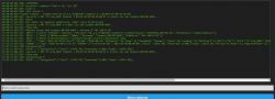 Console with messages related to ESP8266EX and Tasmota project, showing connection status and energy consumption information.