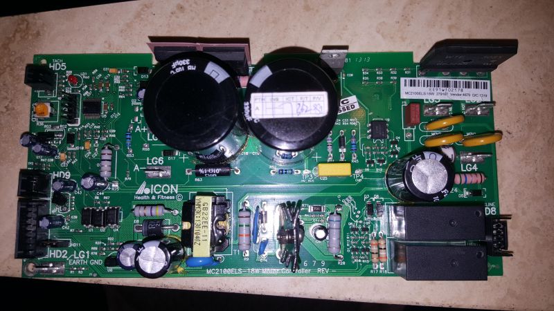 Bieżnia Endurance S7 - spalony tranzystor sterowania silnikiem