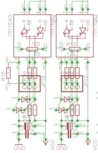 atmega128 RX USART - atmega128 RS485 za niski poziom sygnału
