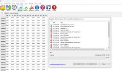 Zrzut ekranu programu eXtreme Burner - AVR z komunikatami o błędach połączenia.