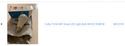 CoRui TUYA WiFi Smart LED light bulb with packaging in the background
