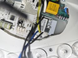 Electronic module with CE and RoHS labels on LED circuit board