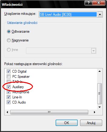 Podłączenie przedniego panelu do karty Creative Live 24-bit SB0410 (10-pin) - piny?