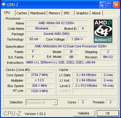 Podkręcanie procesora AMD Athlon 5200+ x2