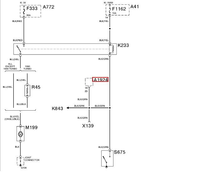 Schemat instalacji elektrycznej do Mazda 626 D Comprex 96r