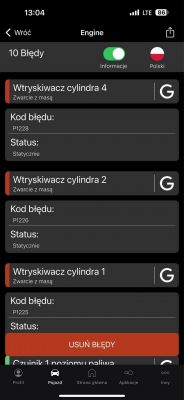 Błędy diagnostyczne samochodu VW Bora