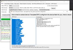 Tuya Device Configuration in JSON Format View of the screen of the Tuya device configuration application in JSON format.