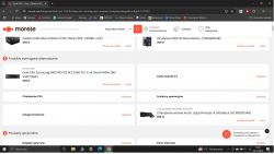 Zrzut ekranu ze strony internetowej z konfiguracją zestawu komputerowego, pokazujący wybrane podzespoły.