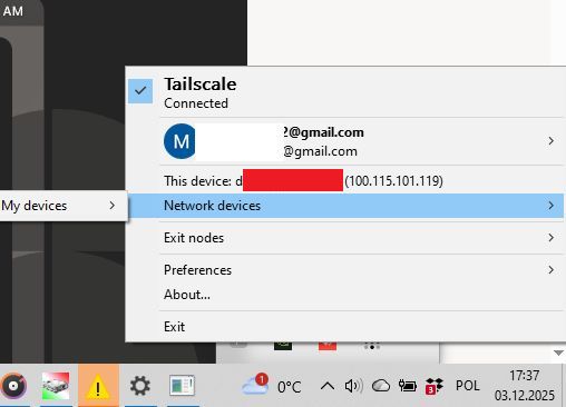 Network access with IoT devices (OpenBeken/Tasmota/itd) and Home Assistant from outside - TailScale 