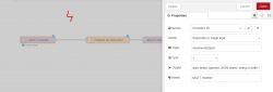 User interface with a node graph, including MQTT Inverter and Prepare for Domoticz.