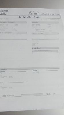 Kyocera 1020D - kresek po czyszczeniu, toner się sypie