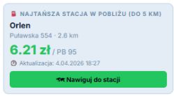 Mapa cen paliw w Polsce - PaliwoMapa.pl