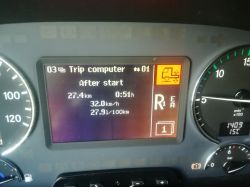 Mercedes Actros MP3 1844 - Kontrolka, komunikat od zawieszenia