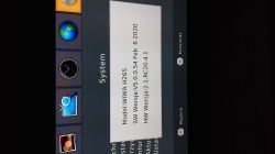 System settings screen of Wiwa H.265 decoder showing software version information